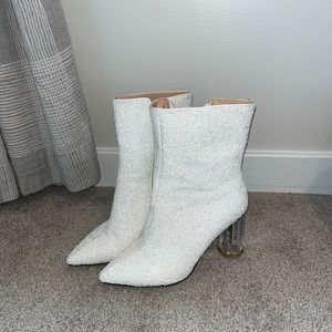 White Sparkle Boots